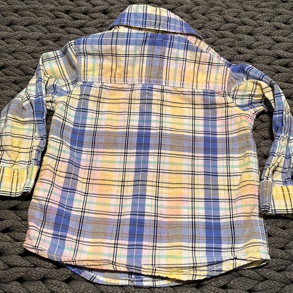 Carters Baby Boy Toddler Long Sleeve Button Down 18 Mos - Picture 5 of 6